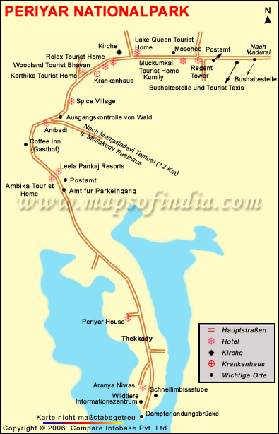 Periyar Stadtplan