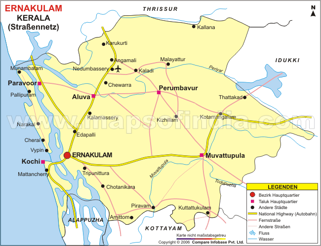 Straßennetz von Ernakulam