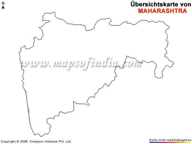 Leere/Übersichtskarte von Maharashtra