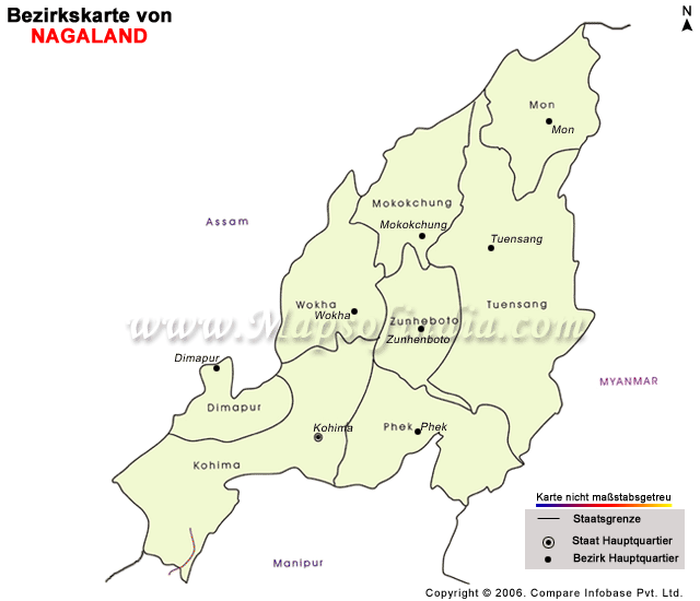 Nagaland Landkarte