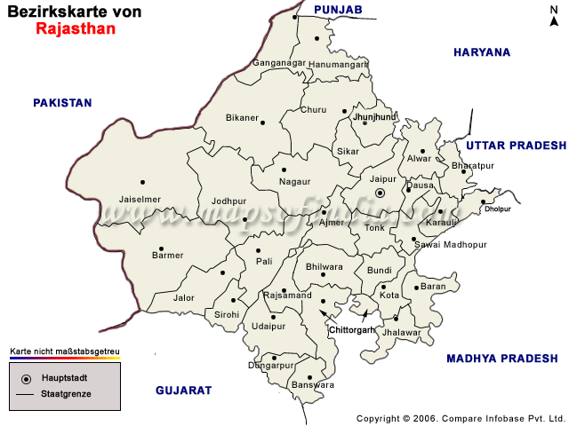 Rajasthan Landkarte