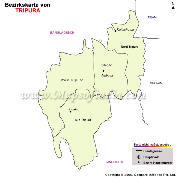 Tripura Landkarte 