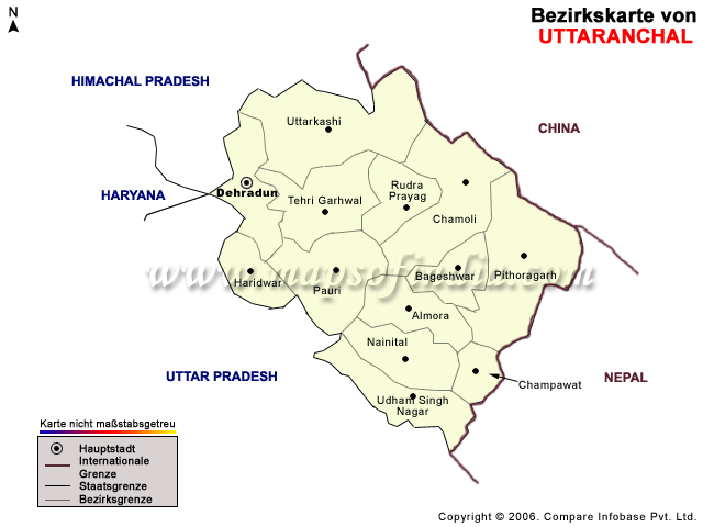 Uttaranchal Landkarte
