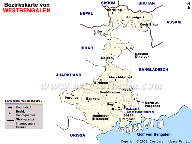 Westbengalen Landkarte