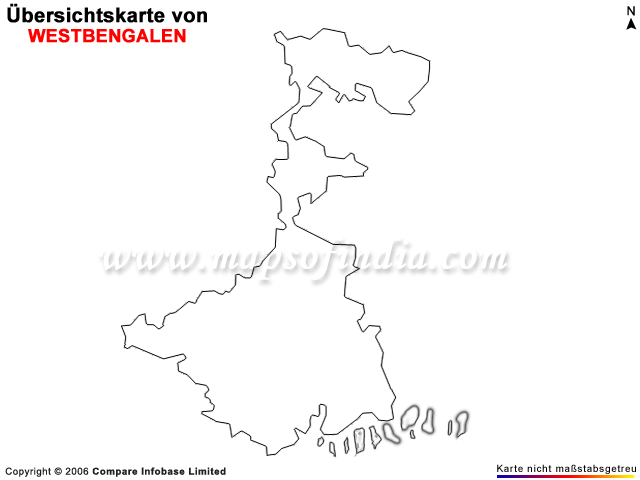 Leere/Übersichtskarte von Westbengalen