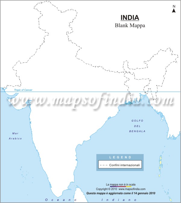 Mappa muta dell'India