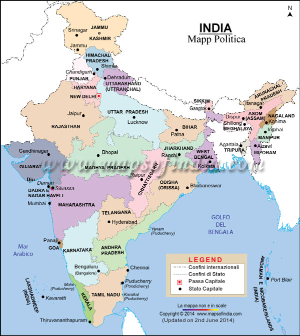India Political Map Itlian