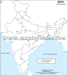 Outline Mappa di India