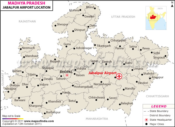 Jabalpur Airport Location Map