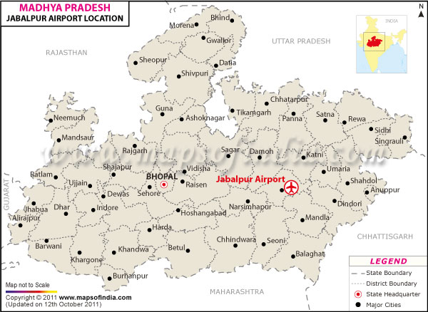 Jabalpur Airport Location Map Jabalpur Airport Location Map