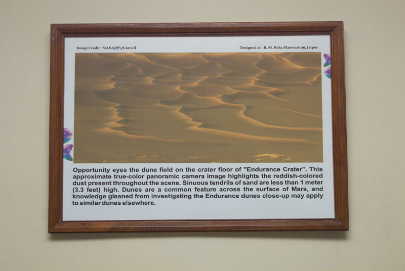 Endurance crater image inside Birla Planetarium