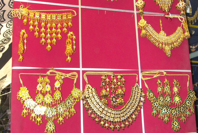 Jewellery available the Chandpole Bazar