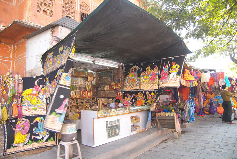 Shops and stalls at Chandpole Bazar