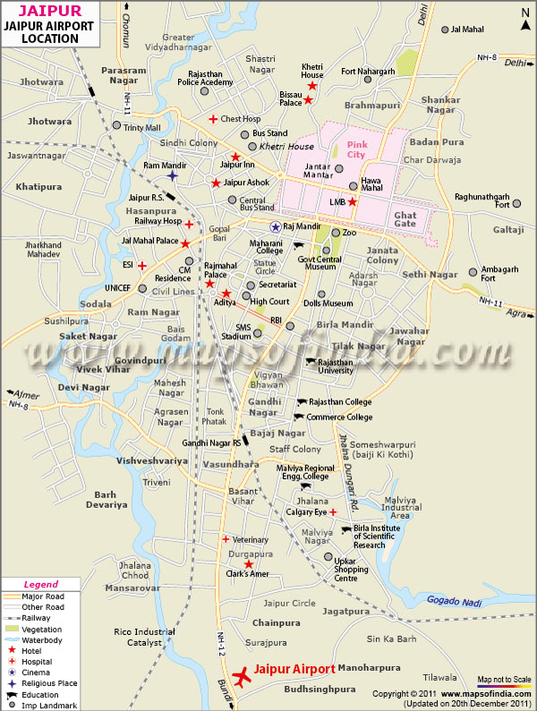 Airport Map of Jaipur
