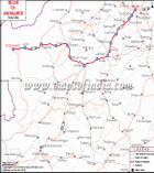 Delhi to Jaisalmer Route Map