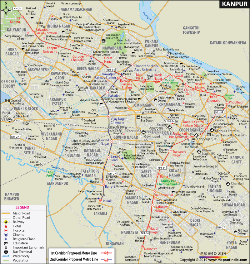 kanpur city Map
