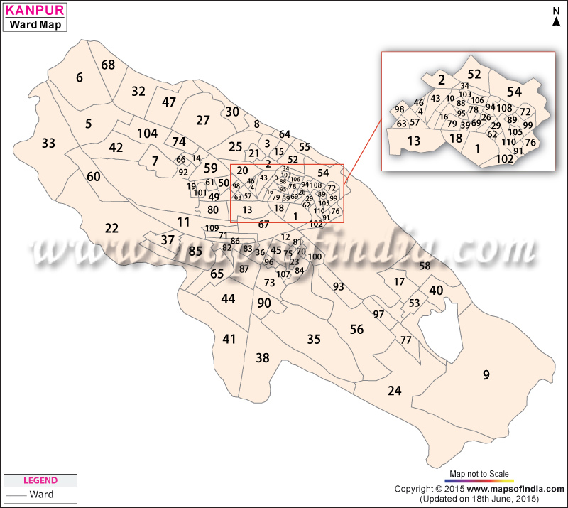 Kanpur Ward Map
