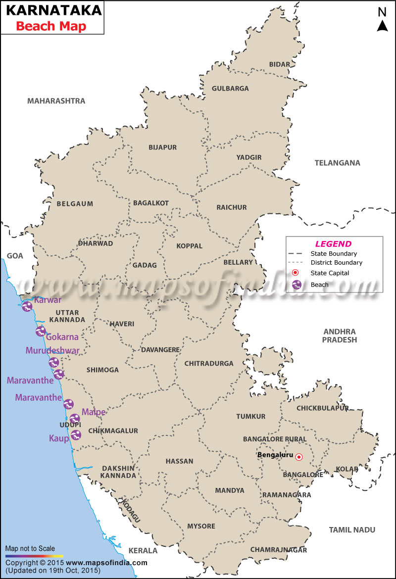 Karnataka Beaches Map