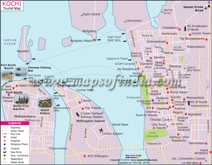 Tourist Map of Kochi
