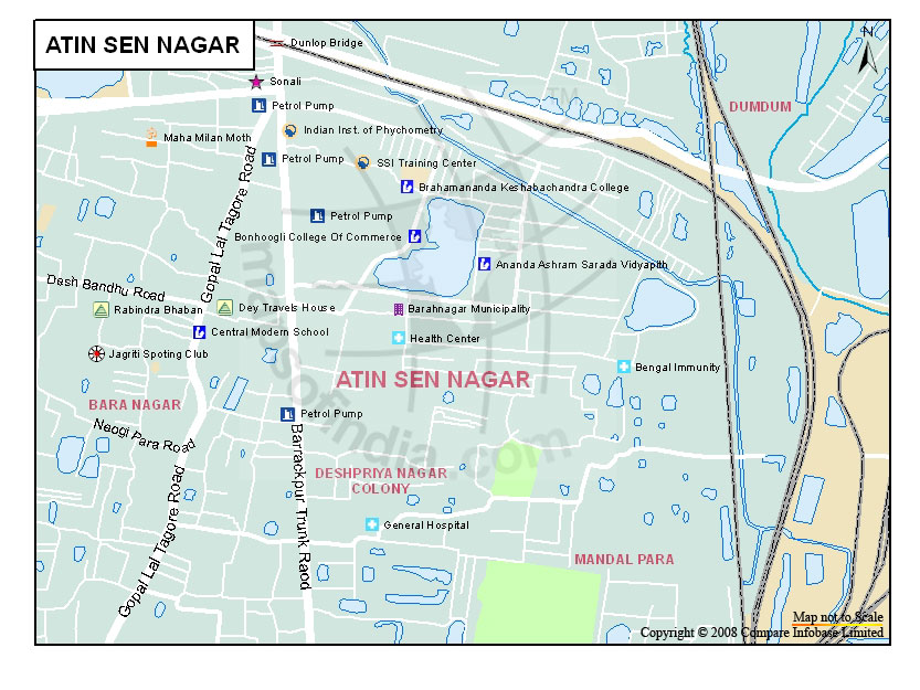 Atin Sen Nagar Map