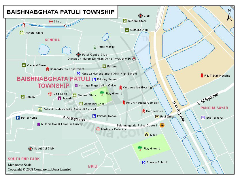 Baishnbghata Patuli Township Map
