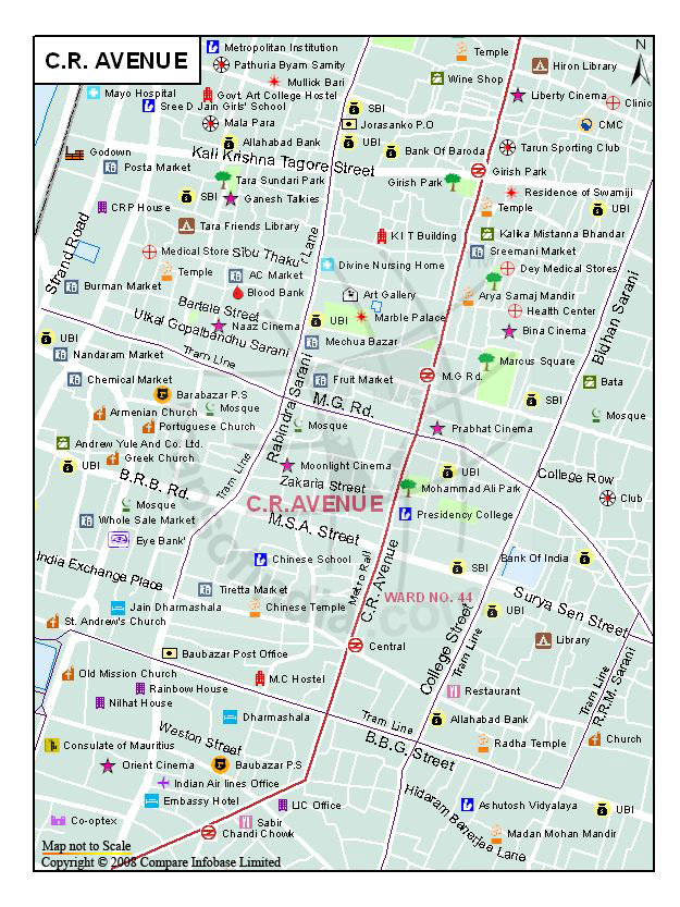 Chittaranjan Avenue Map