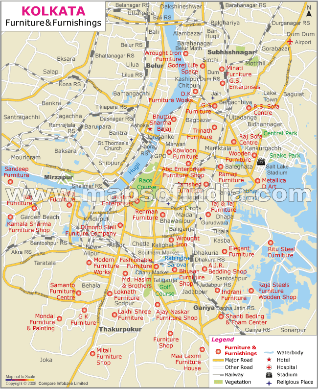 Furniture and Furnishing Stores Map