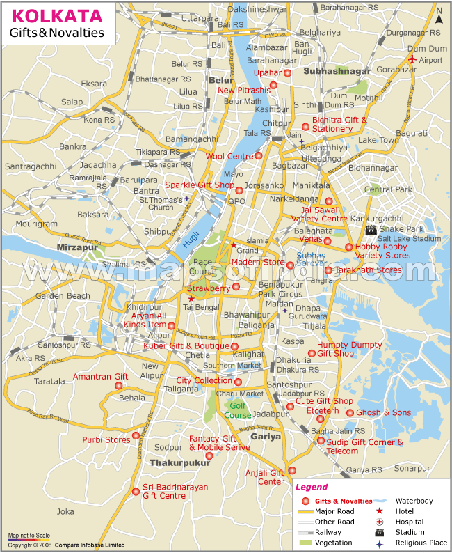 Gifts and Novelties Map