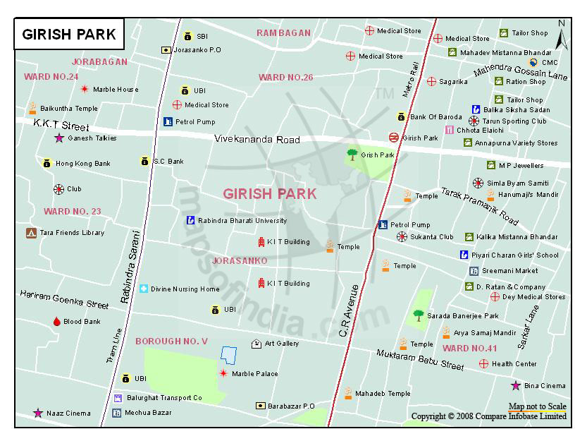 Girish Park Map
