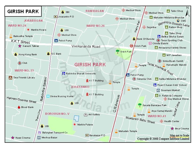 Girish Park Map