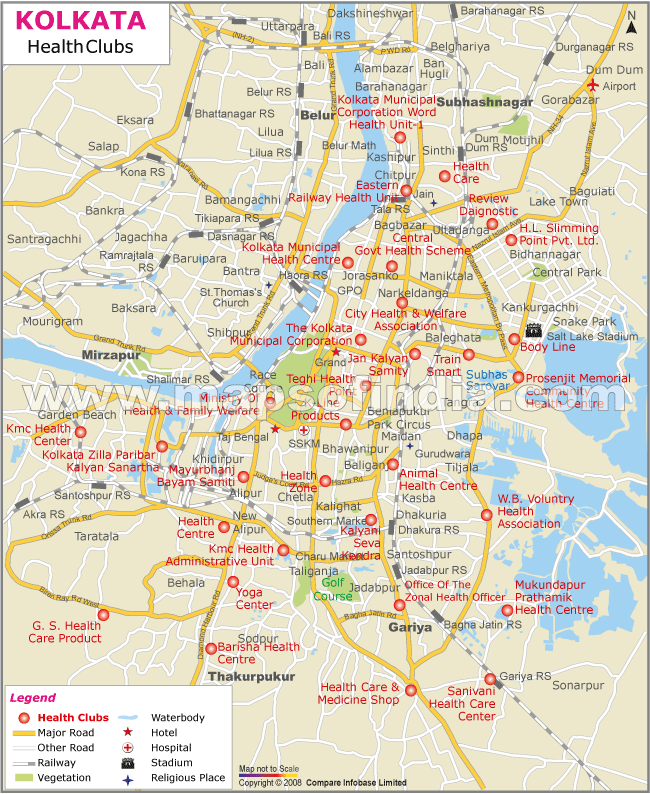 Health Clubs Map