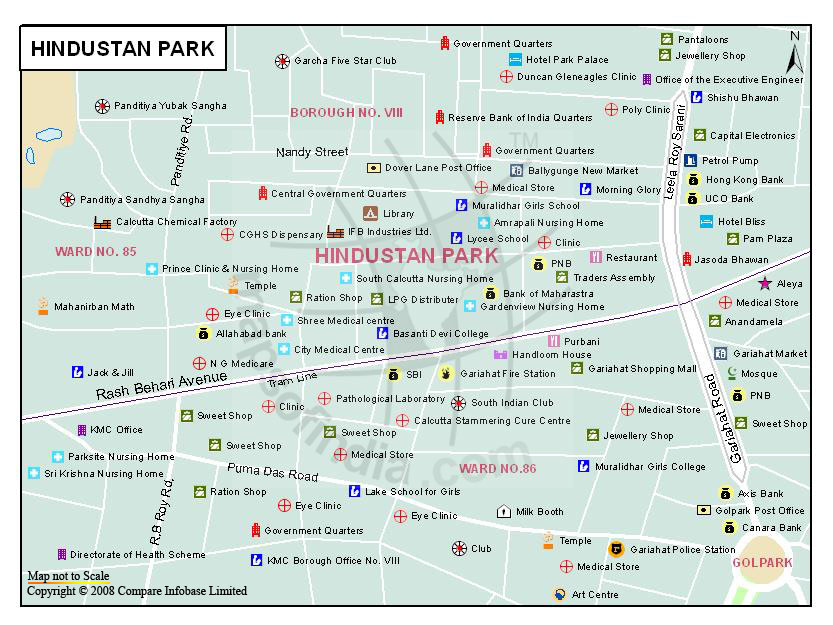 Hindustan Park Map