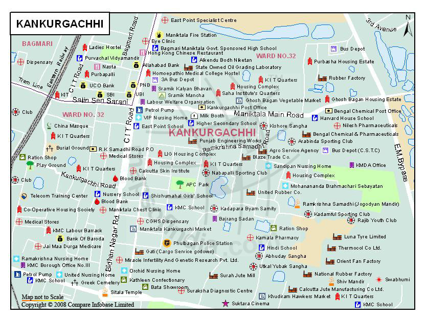Kankurgachhi Map