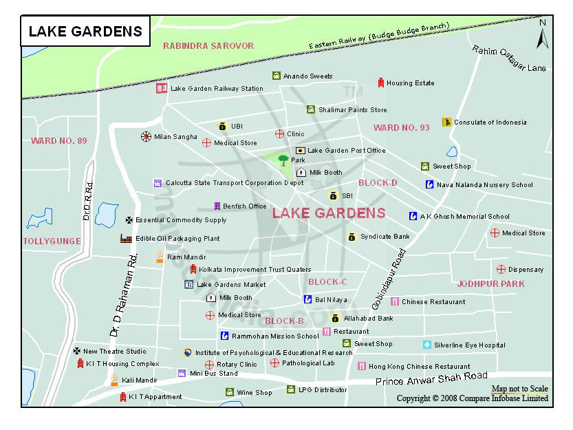 Lake Gardens Map
