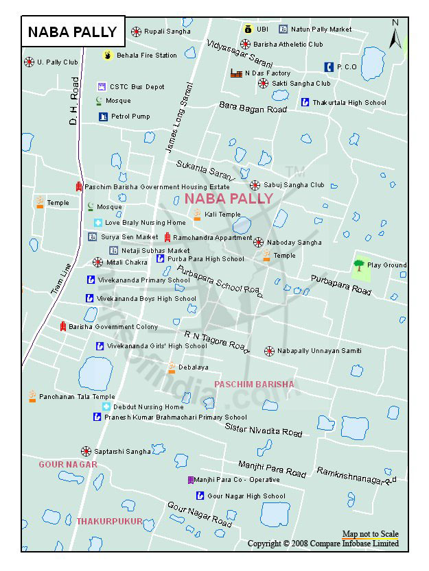 Naba Pally Map