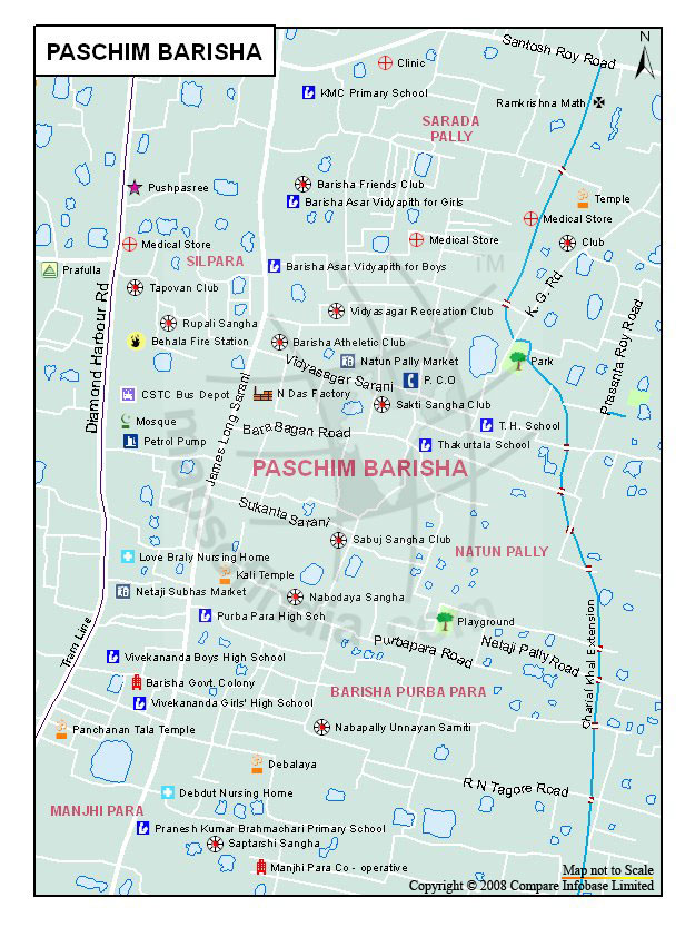 Paschim Barisha Map