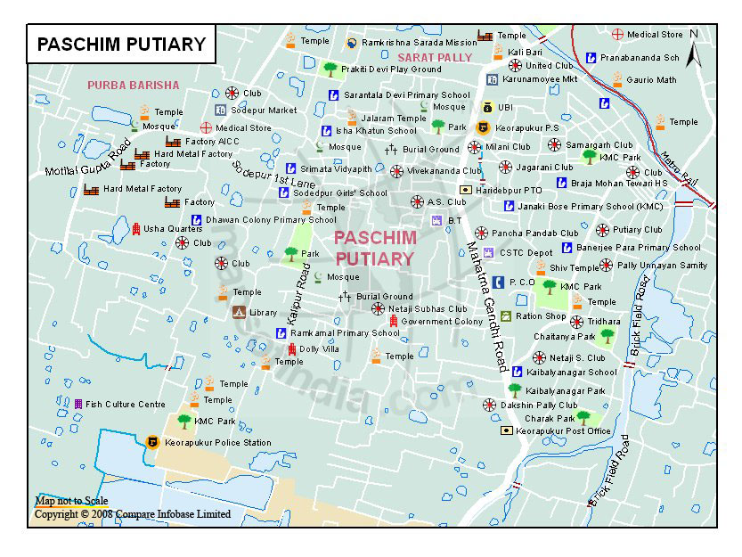 Paschim Putiary Map