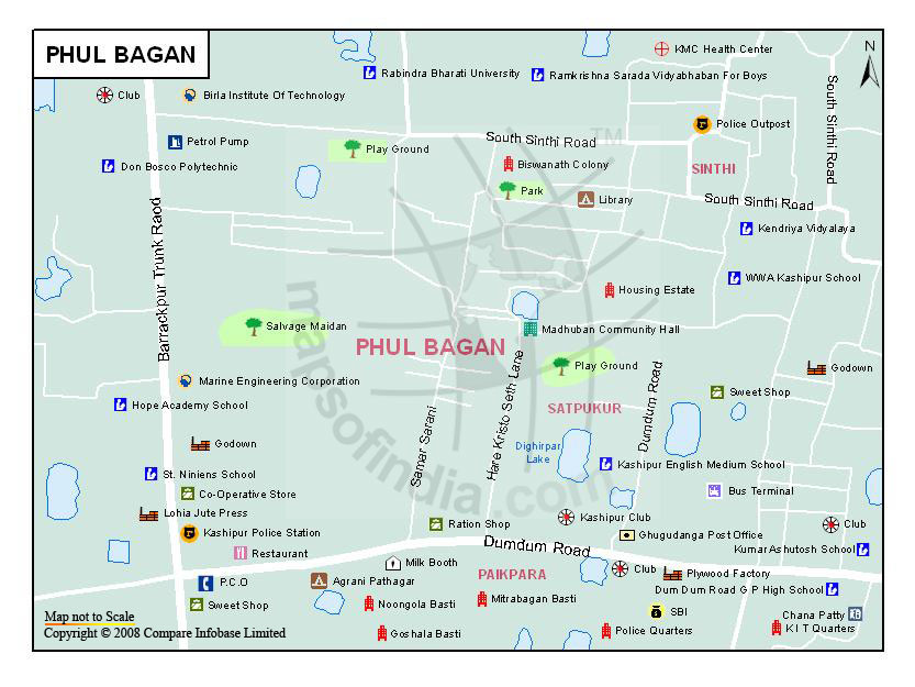 Phul Bagan Map