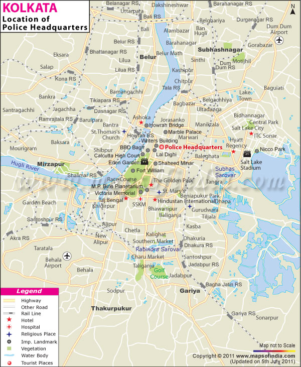 Police Headquarters Location Map