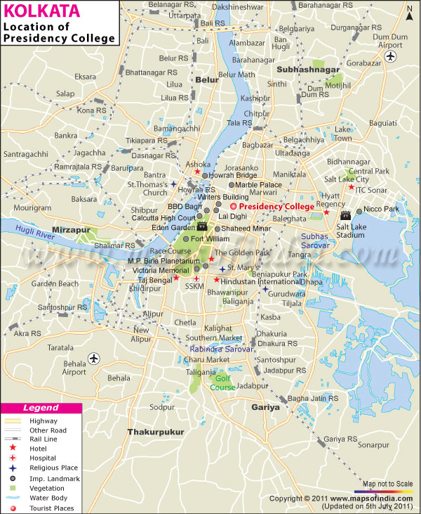 Presidency College Location Map