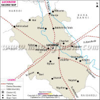 Lucknow Railway Map