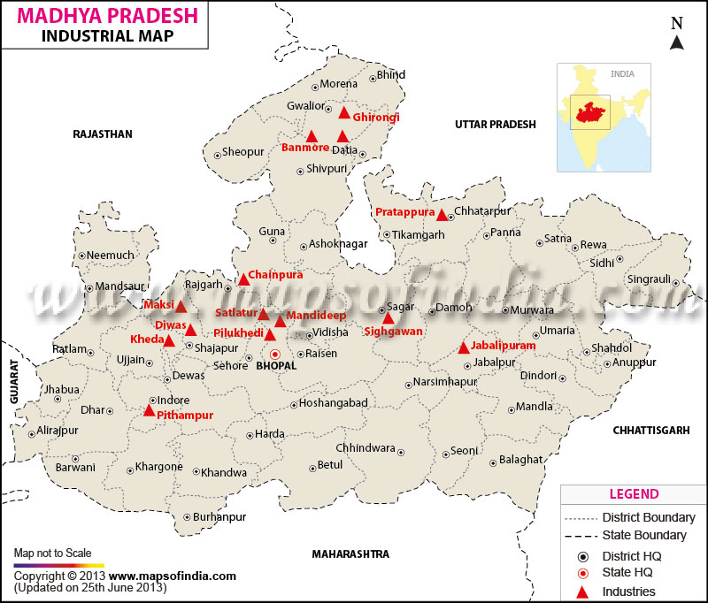 Madhya Pradesh Industrial Map