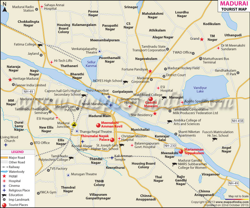 Madurai Travel Map