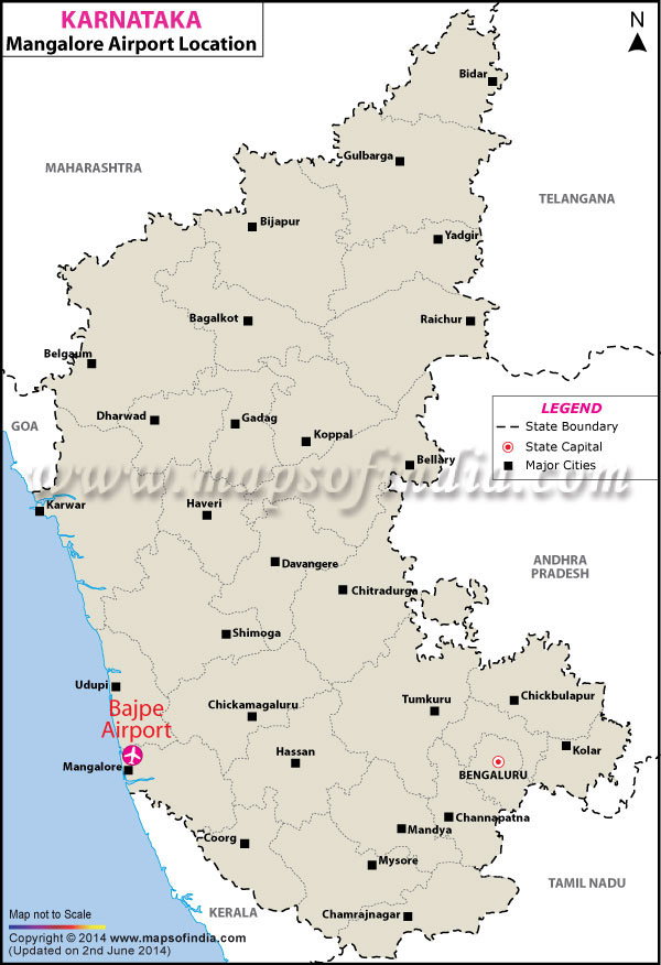 Mangaluru (Mangalore) Airport Map