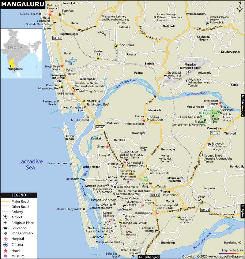 mangalore tourist map pdf