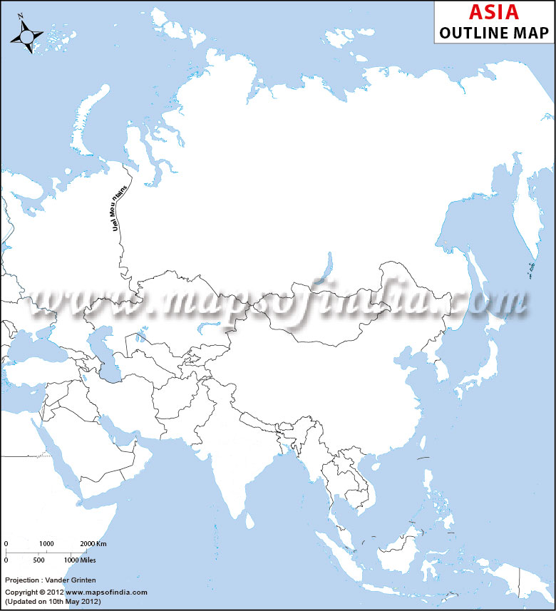 Asia Outline Map
