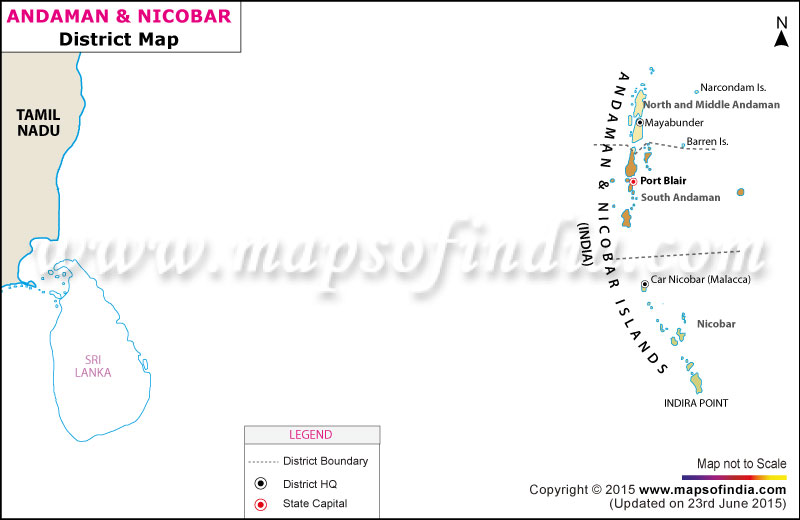 Andaman and Nicobar District Map