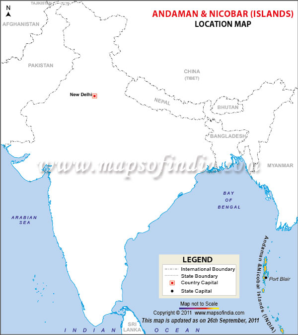 Andaman and Nicobar Islands Location Map