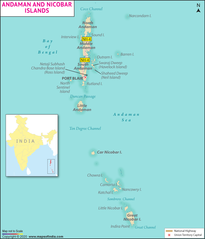 Andaman and Nicobar Islands Map