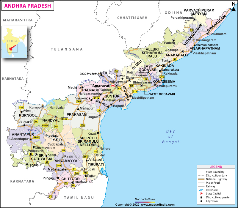 andhra pradesh and telangana map with districts Andhra Pradesh Travel Districts And City Information Map andhra pradesh and telangana map with districts
